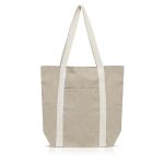 Torba z recyklingowej bawełny 300g z zewnętrzną kieszenią / DAILYBAG P093115P
