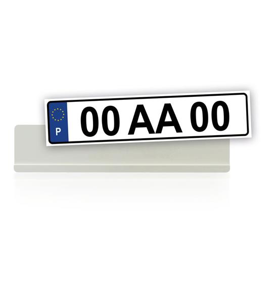 Uchwyt na tablicę rejestracyjną z recyklingowanego plastiku - biały P093450P