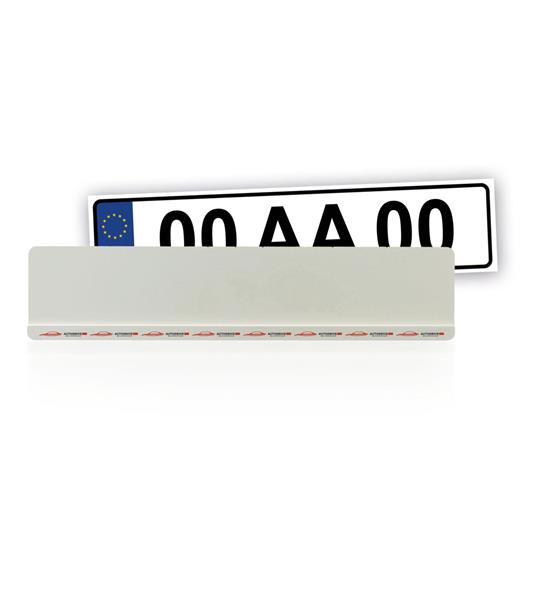 Uchwyt na tablicę rejestracyjną z recyklingowanego plastiku - biały P093450P