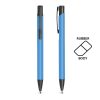 Długopis aluminiowy, gumowany / Aluru P090634P tourquise blue