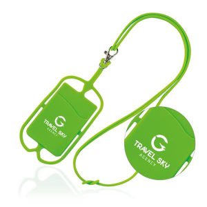 Smycz z etui na karty / Lancy P090740P PM-IP140840-W