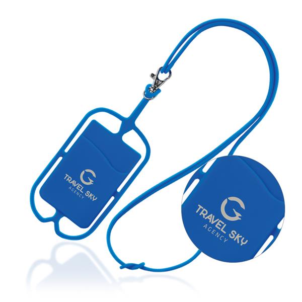 Smycz z etui na karty / Lancy P090740P royal blue