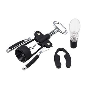 Zestaw do wina ze stali z korkociągiem, obcinaczem do folii i otwieraczem / Finwine P090559P PM-IP26028111