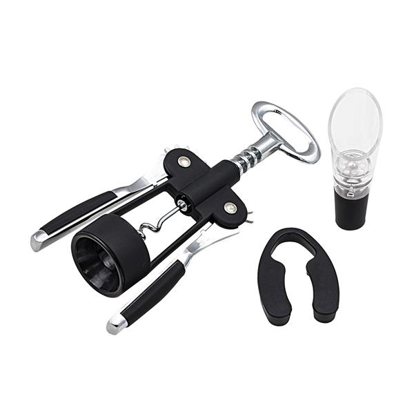 Zestaw do wina ze stali z korkociągiem, obcinaczem do folii i otwieraczem / Finwine P090559P PM-IP26028111