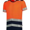 Koszulka unisex T-Shirt High Vis Bicolor P031509F fluorescencyjny pomarańczowy