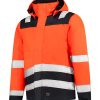 Kurtka robocze unisex Midi Parka High Vis Bicolor P031557F fluorescencyjny pomarańczowy