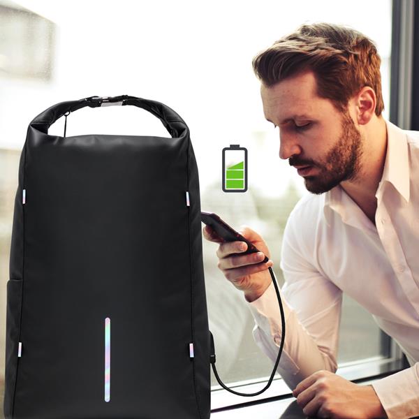 Antykradzieżowy plecak na laptopa z odblaskowymi detalami P090664P