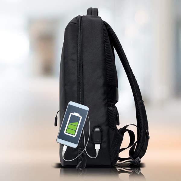 Plecak na laptopa z plandeki z suwakami P090536P