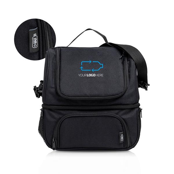 Torba termiczna Rpet z dwiema przegródkami / Ecolunch P091121P 4 Torba termiczna Rpet z dwiema przegródkami / Ecolunch P091121P