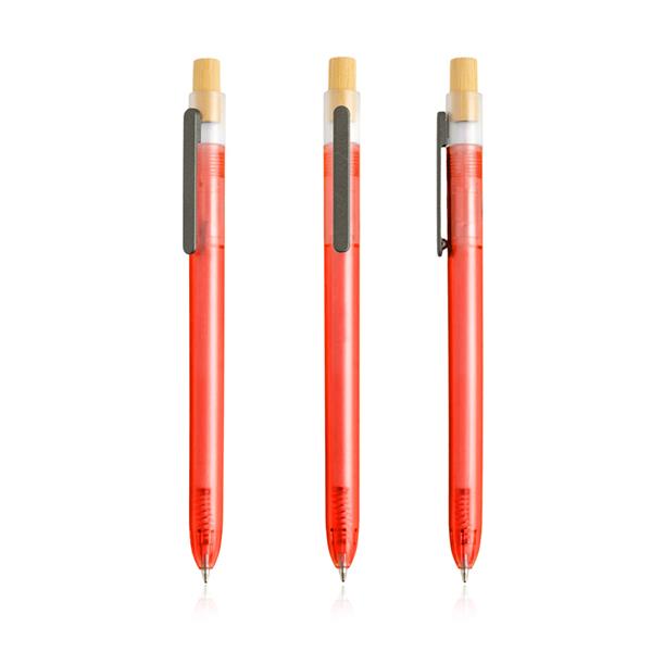 Dlugopis z recyklingowanego plastiku / OPC Translucid P093263P czerwony