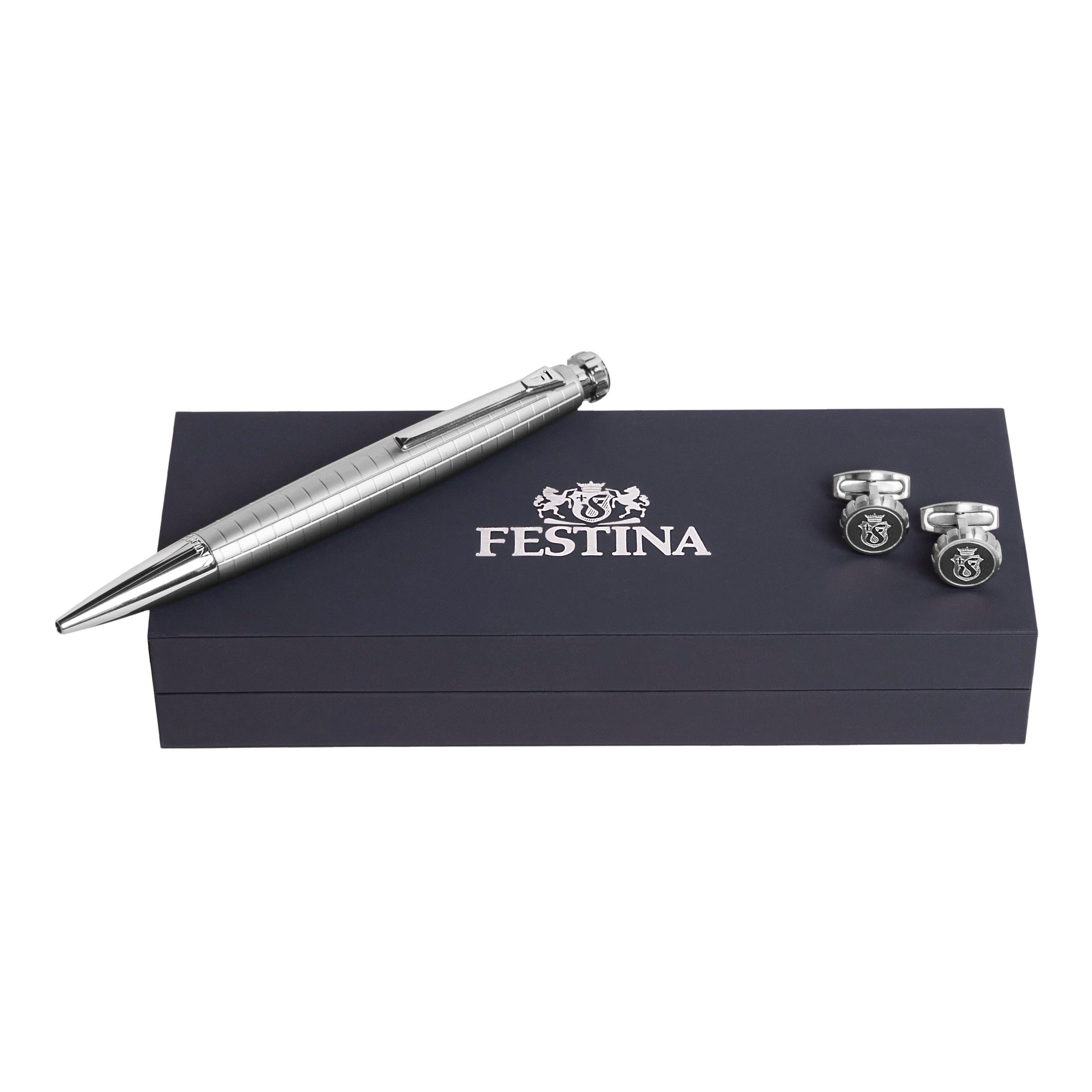 Zestaw upominkowy Festina długopis i spinki do mankietów - FJM221B + FSW3454B P091376P PM-FPBM345B