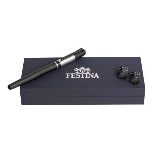 Zestaw upominkowy Festina spinki do mankietów i pióro wieczne - FJM221A + FSW3982C P091834P PM-FPMP398C