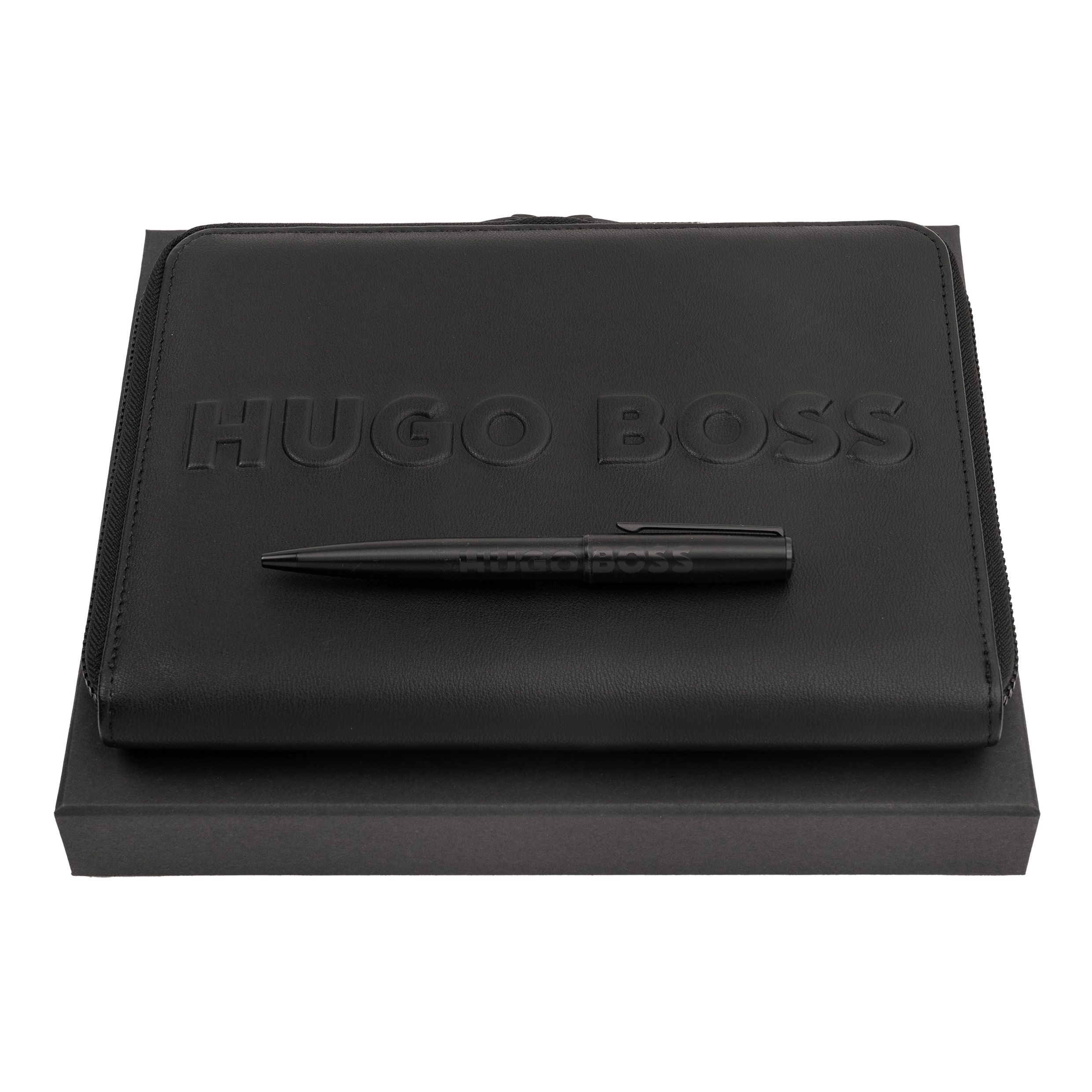 Zestaw upominkowy HUGO BOSS długopis i teczka A5 - HSH2094A + HTM209A P092094P PM-HPBM209A