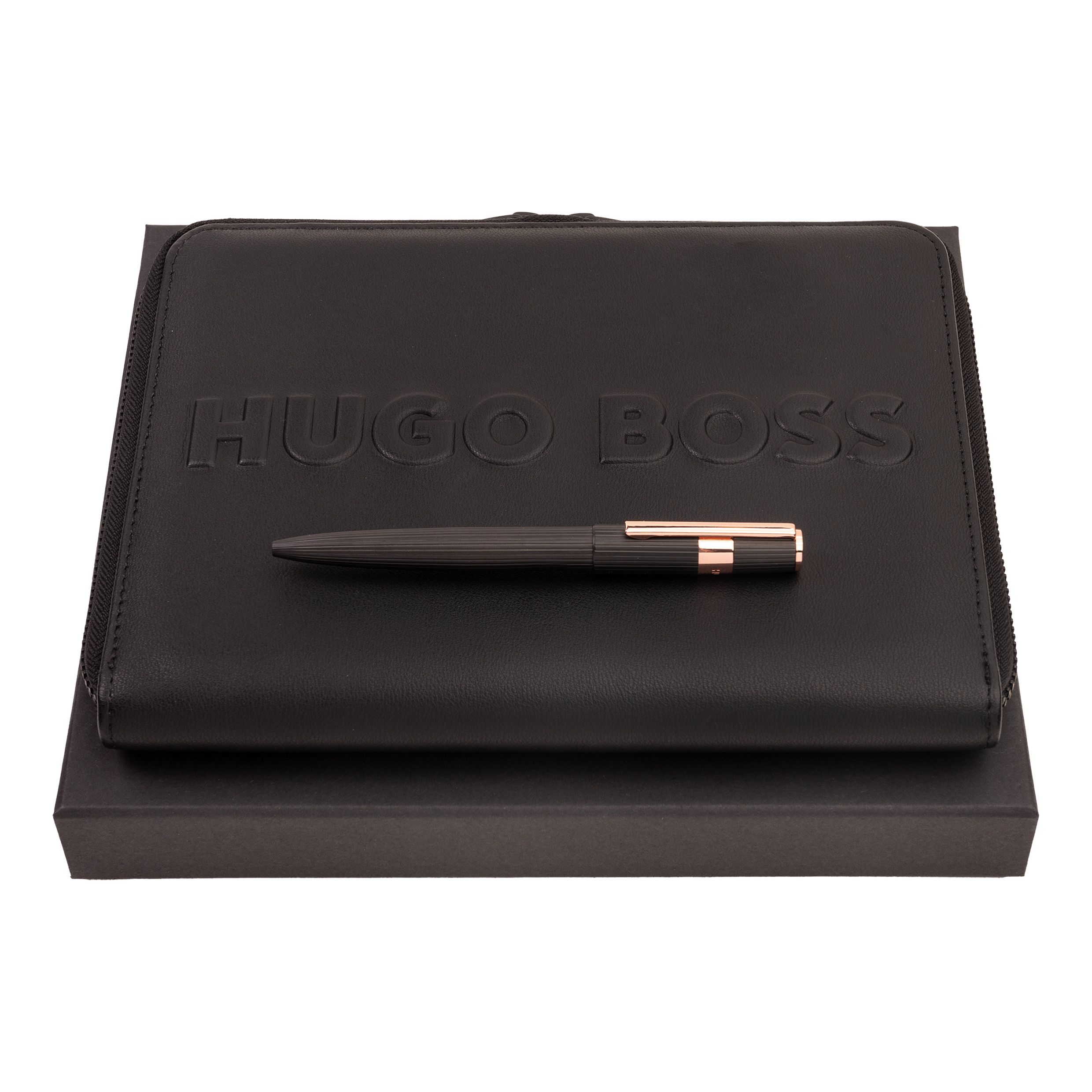 Zestaw upominkowy HUGO BOSS długopis i teczka A5 - HSV2854E + HTM209A P092103P PM-HPBM285E