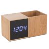 Zegar z przybornikiem na biurko BAMBOO P001661A