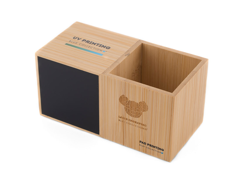 Zegar z przybornikiem na biurko BAMBOO P001661A