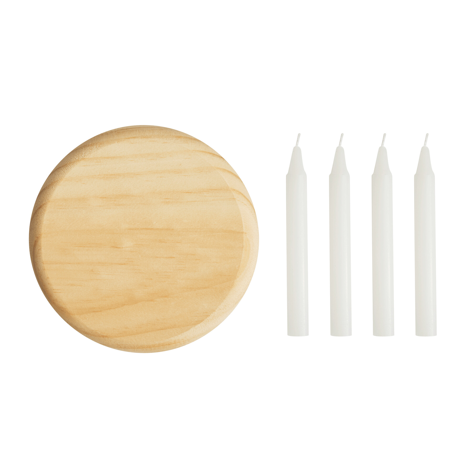 Mały drewniany wieniec adwentowy 4-CHRISTMAS. P108756I