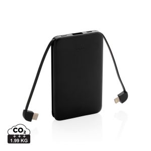 Power bank 5000 mAh, zintegrowany kabel 3 w 1 P009061X AX-P322.08-W