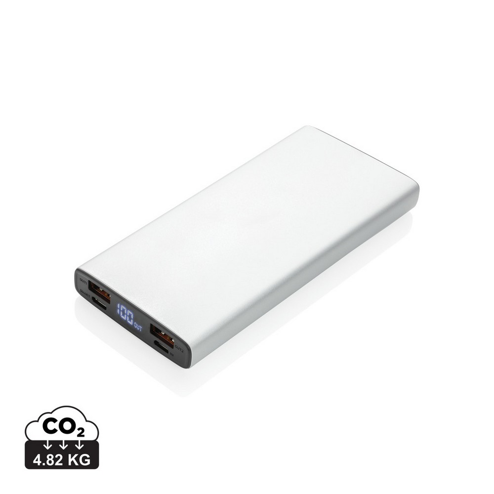 Szybki power bank 10000 mAh P010176X srebrny