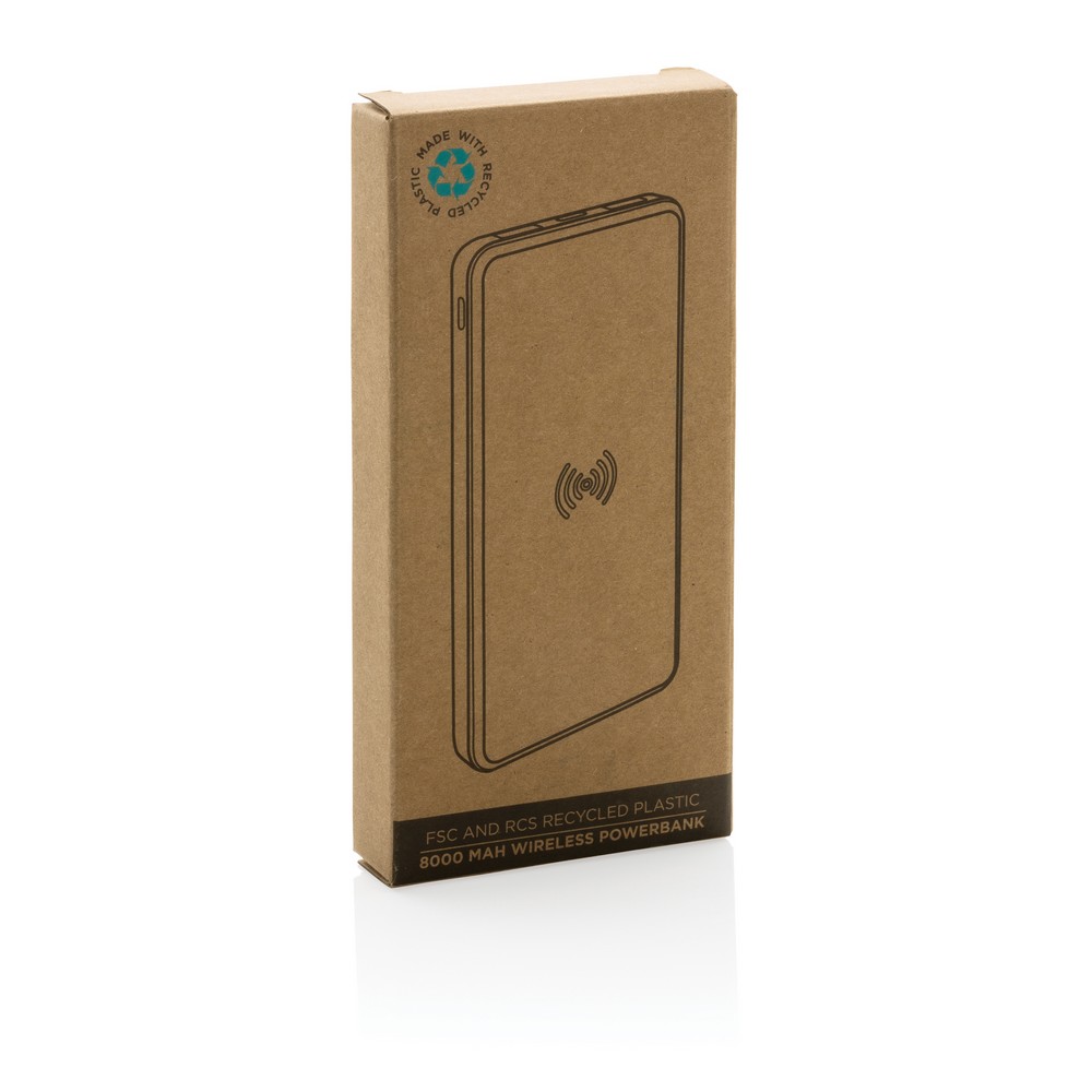Bezprzewodowy power bank 8000 mAh, ładowarka bezprzewodowa 5W, RABS P045392X