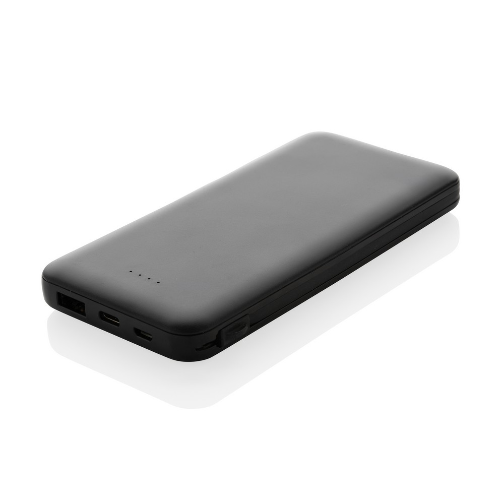 Power bank 10000 mAh Lockhart, zintegrowane kable P054845X AX-P322.431