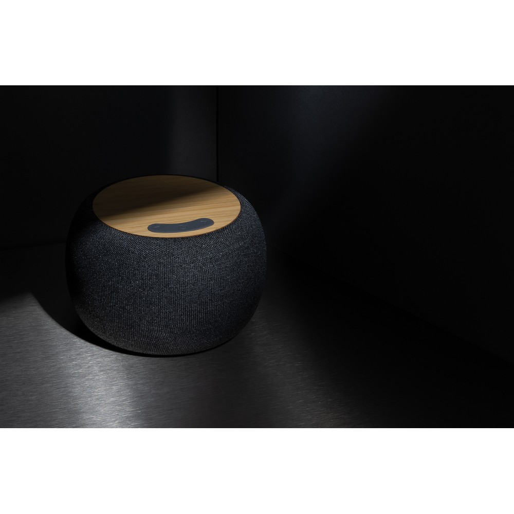 Bambusowy głośnik bezprzewodowy 5W, plastik z recyklingu P044965X