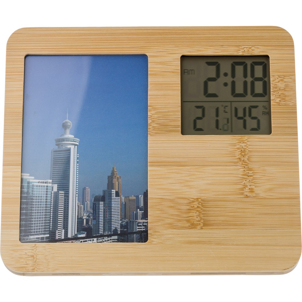 Bambusowa stacja pogodowa, ramka do zdjęć P047745X