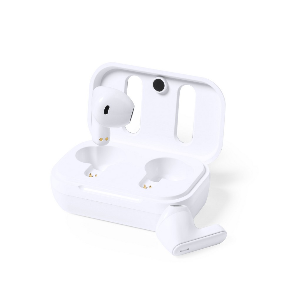 Bezprzewodowe słuchawki douszne RABS, etui ze skóry z recyklingu P047848X AX-V1139-16