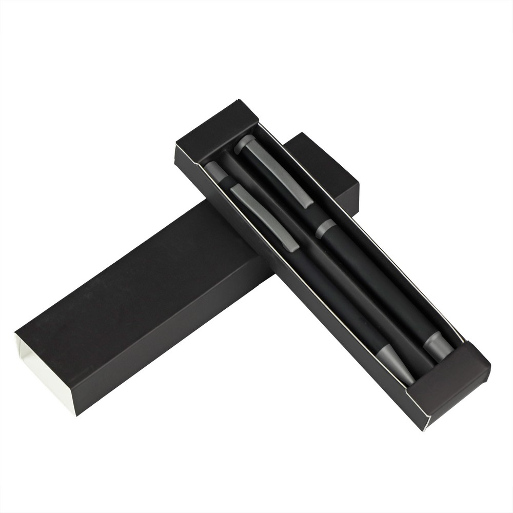 Zestaw piśmienniczy, długopis i pióro kulkowe | Elliot P009043X czarny