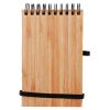 Bambusowy notatnik A6 z długopisem P008760X