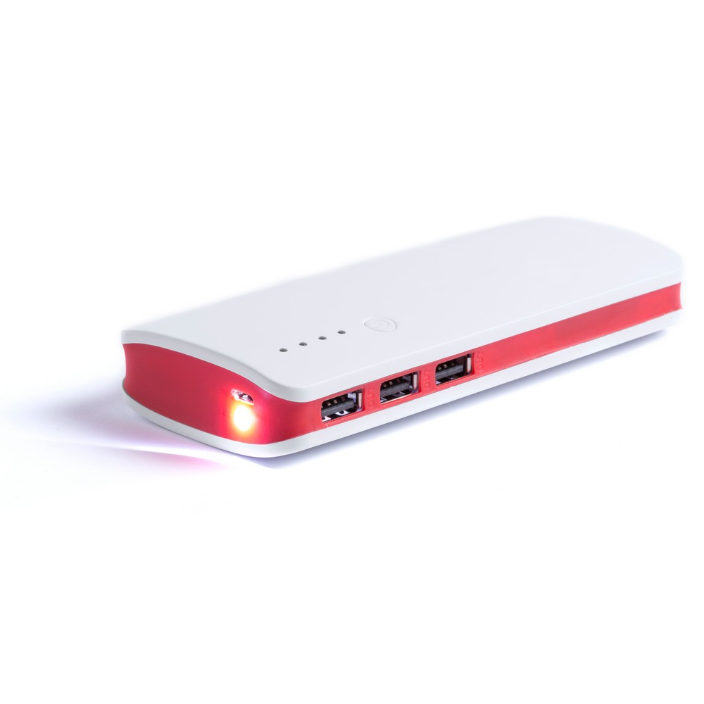 Power bank 10000 mAh, lampka LED P009469X czerwony