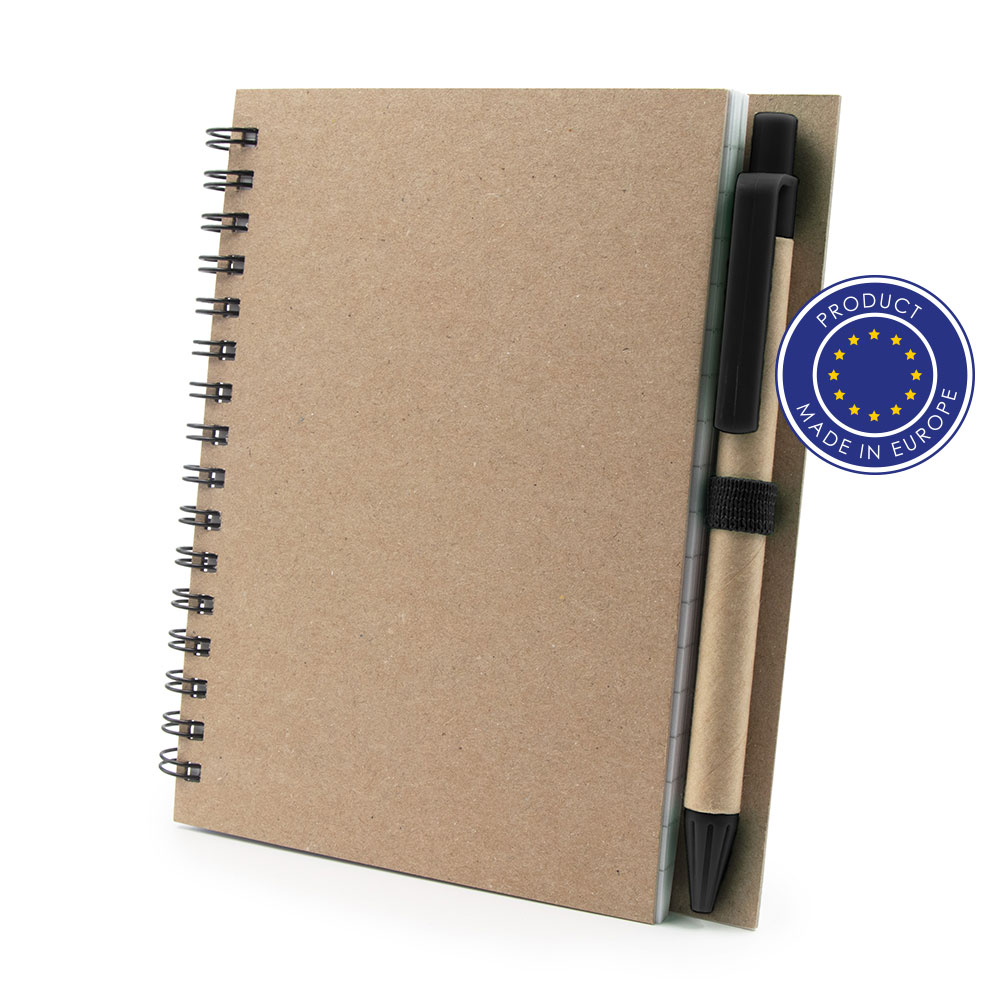 Notatnik A6 z długopisem | Sidney P043349X czarny