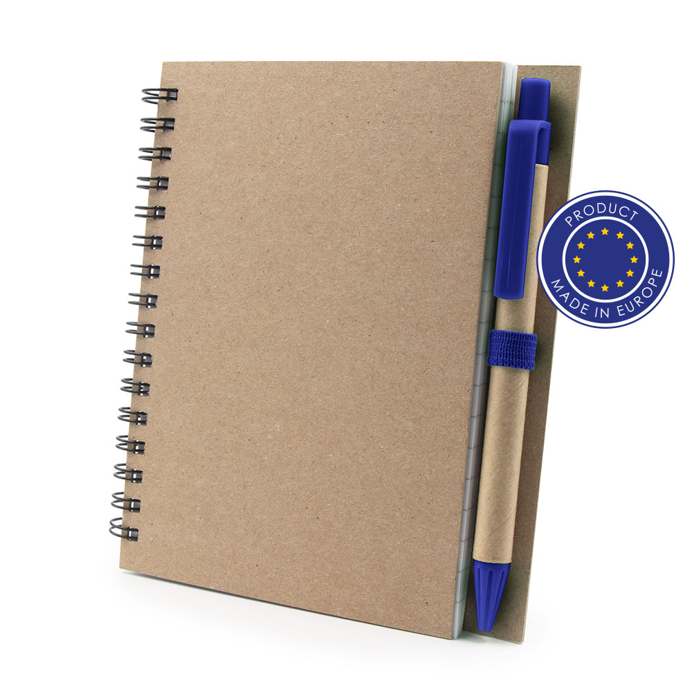 Notatnik A6 z długopisem | Sidney P043349X granatowy