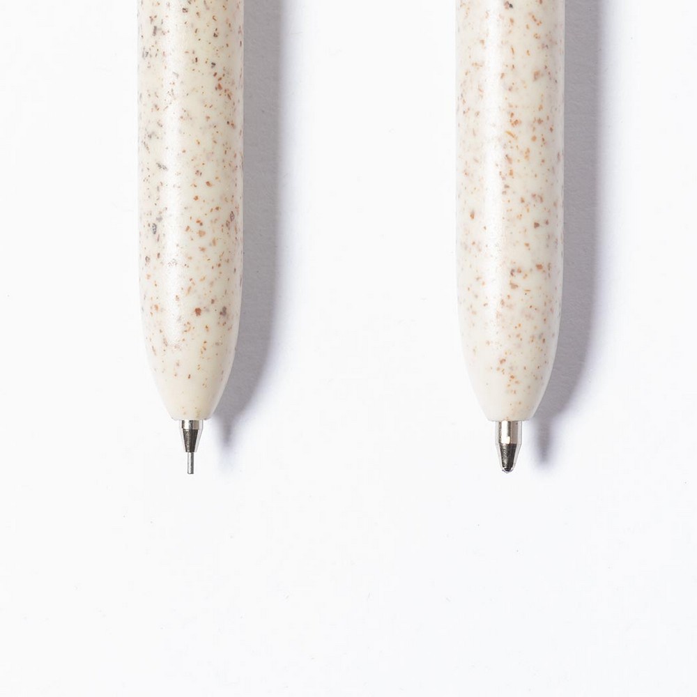 Zestaw piśmienniczy ze słomy pszenicznej, długopis i ołówek mechaniczny P039417X