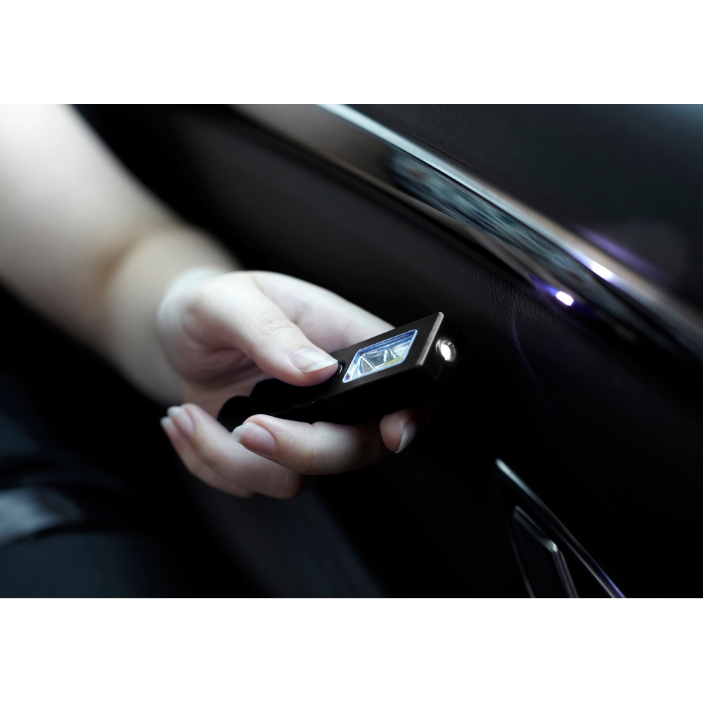 Latarka bezpieczeństwa 4 LED COB, przecinak do pasów, młotek bezpieczeństwa P008494X