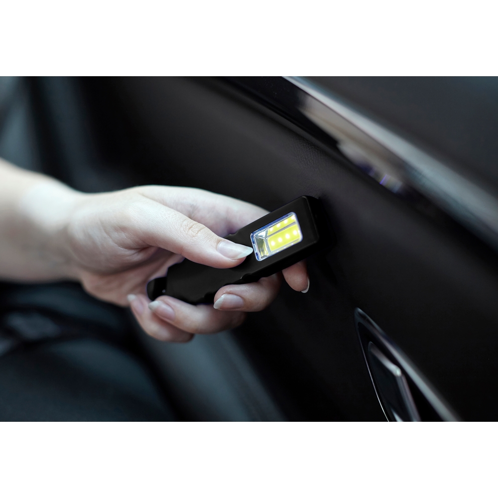 Latarka bezpieczeństwa 4 LED COB, przecinak do pasów, młotek bezpieczeństwa P008494X