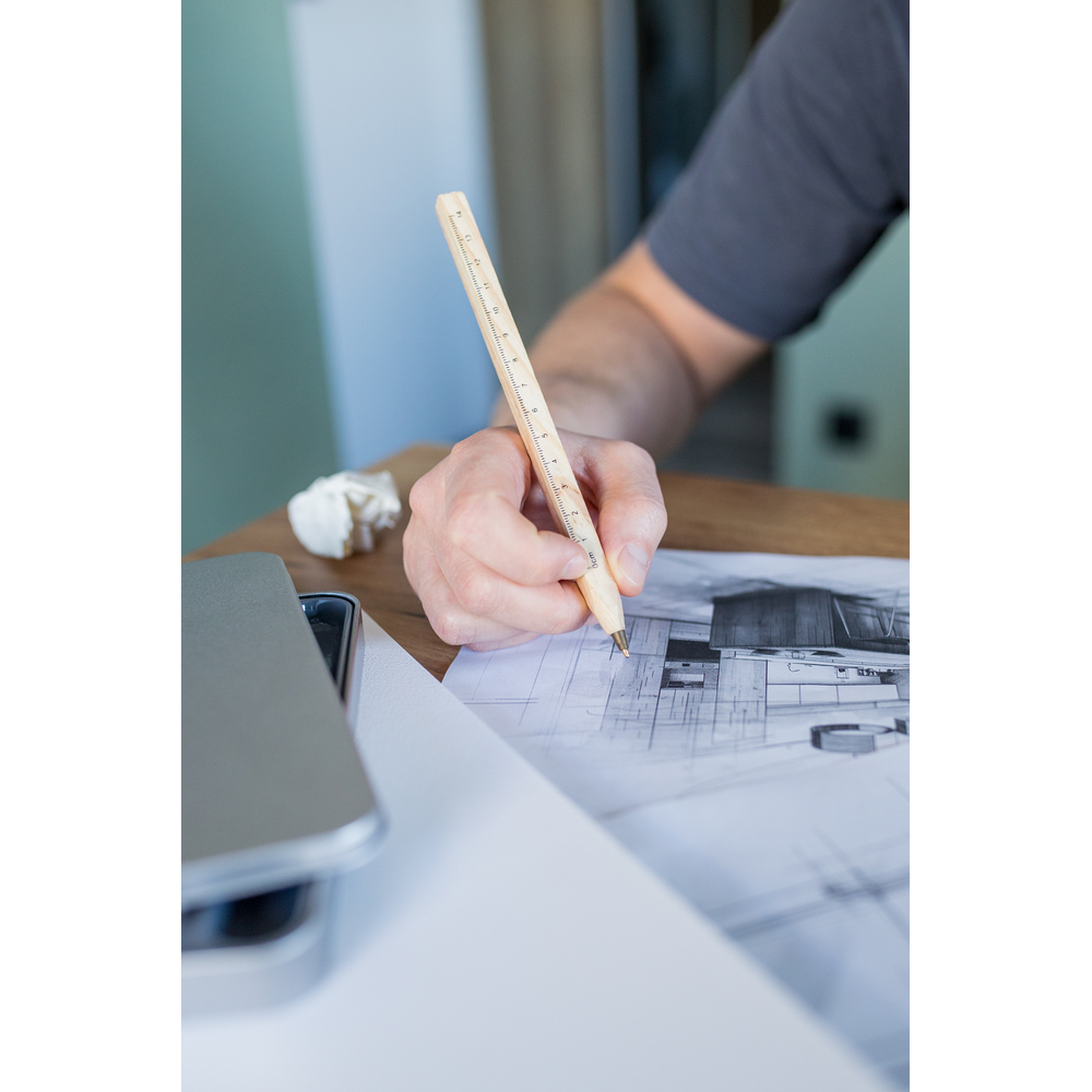 Drewniany długopis z trzonem o przekroju kwadratowym | Arisoa P104828X