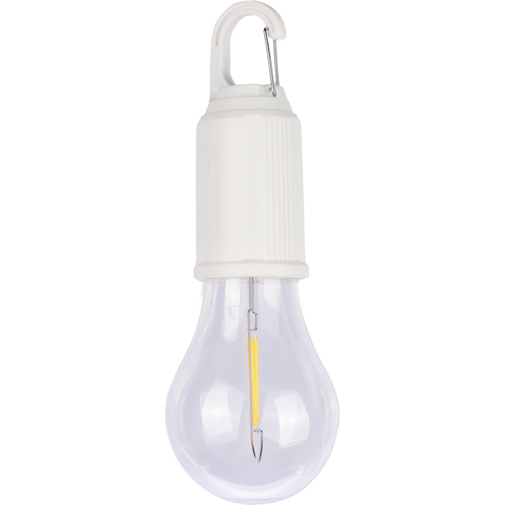 Wisząca lampka "żarówka", karabińczyk P105311X biały