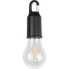 Wisząca lampka "żarówka", karabińczyk P105311X czarny