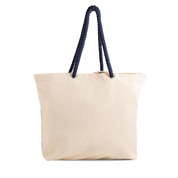 Płócienna torba z uchwytami ściąganymi sznurkiem. / Abano P108819P granatowy