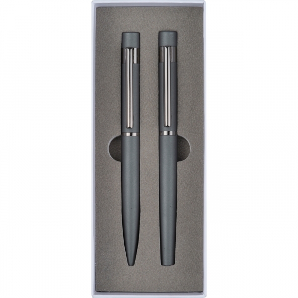 Zestaw piśmienny długopis i pióro kulkowe soft touch Porto Vehlo MoLu P109227G