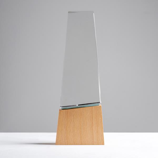 Trofeum z drewna i szkła z pudełkiem prezentowym / Best P108824P