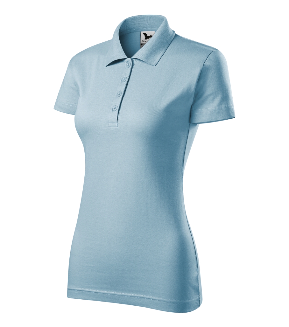 Koszulka polo damska Single J. P025879F błękitny