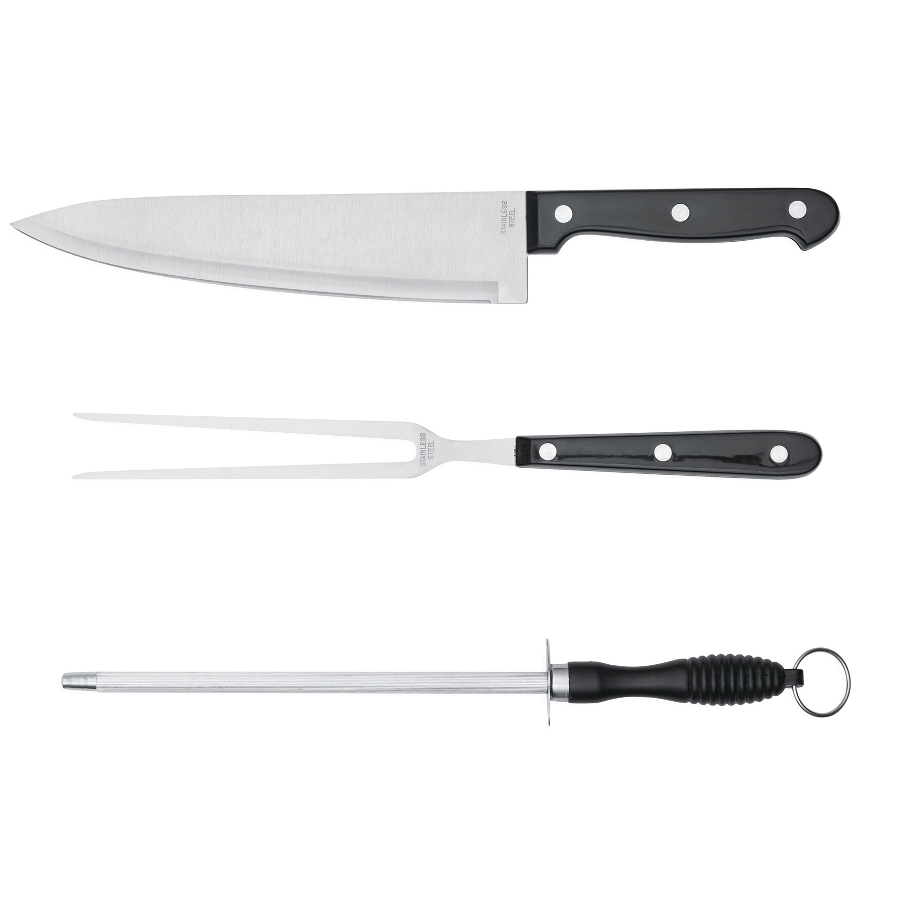 3-częściowy zestaw ze stali nierdzewnej CARVE P004479I