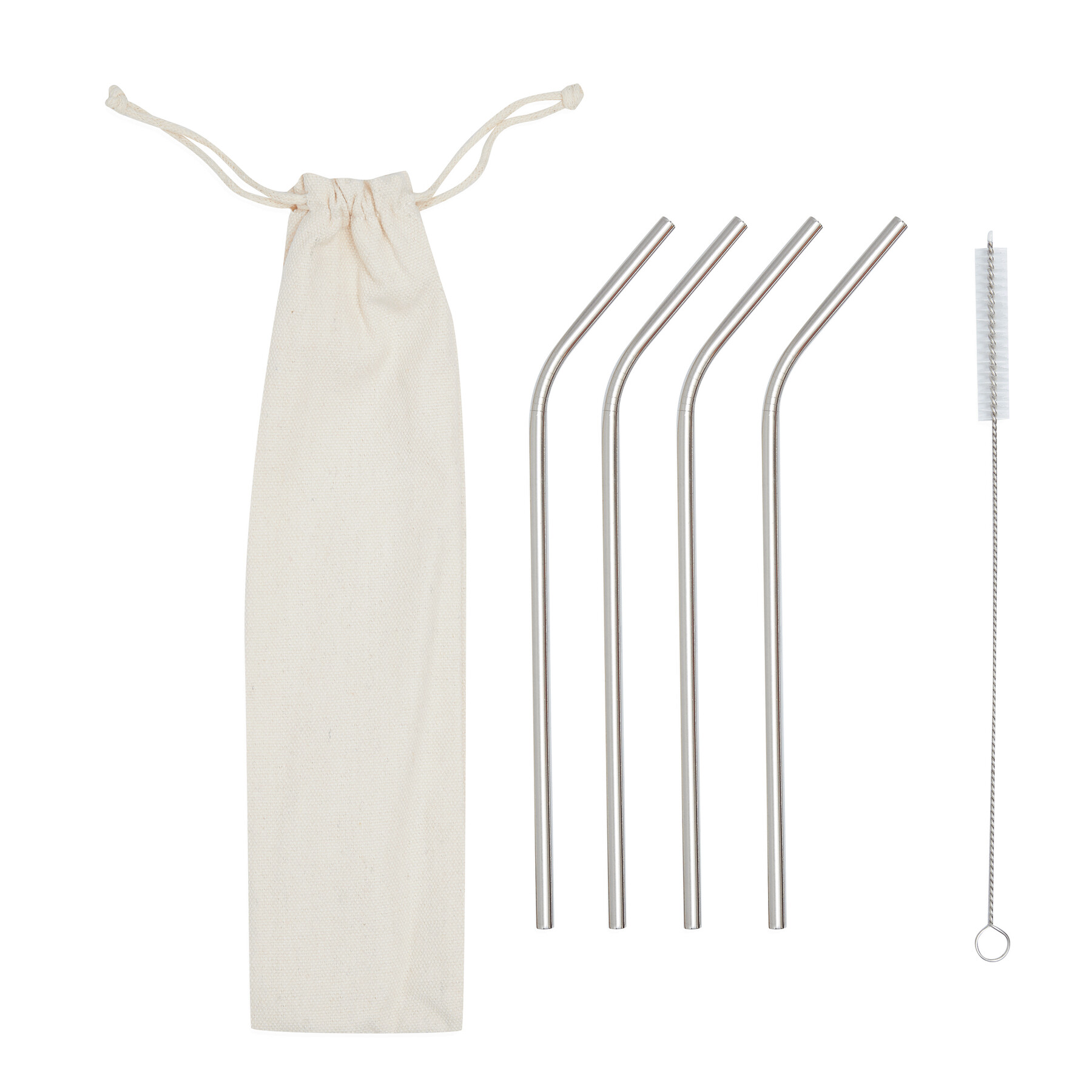 Zestaw słomek ze stali nierdzewnej DRINK HAPPY P005810I