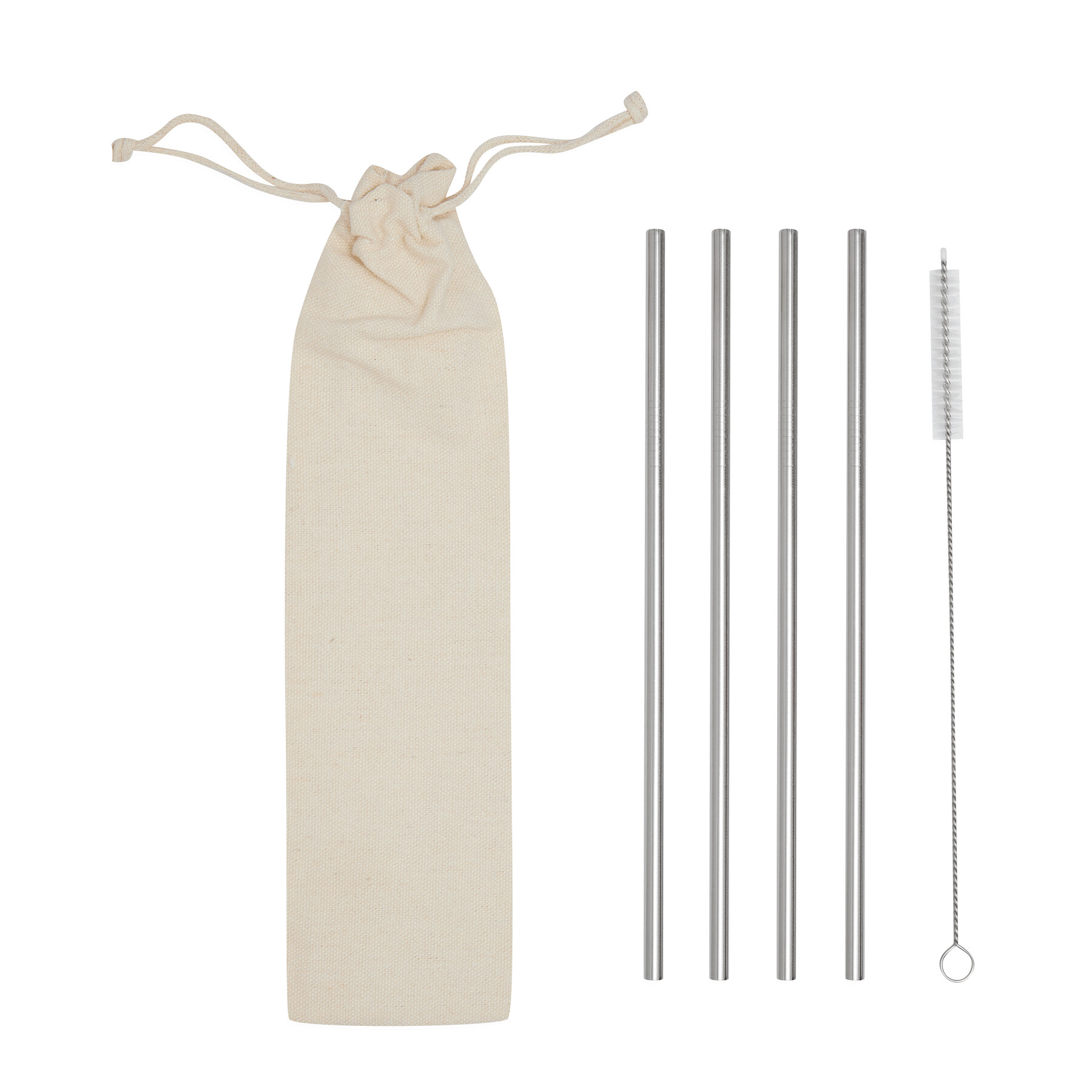 Zestaw słomek ze stali nierdzewnej DRINK FRIENDLY P005811I