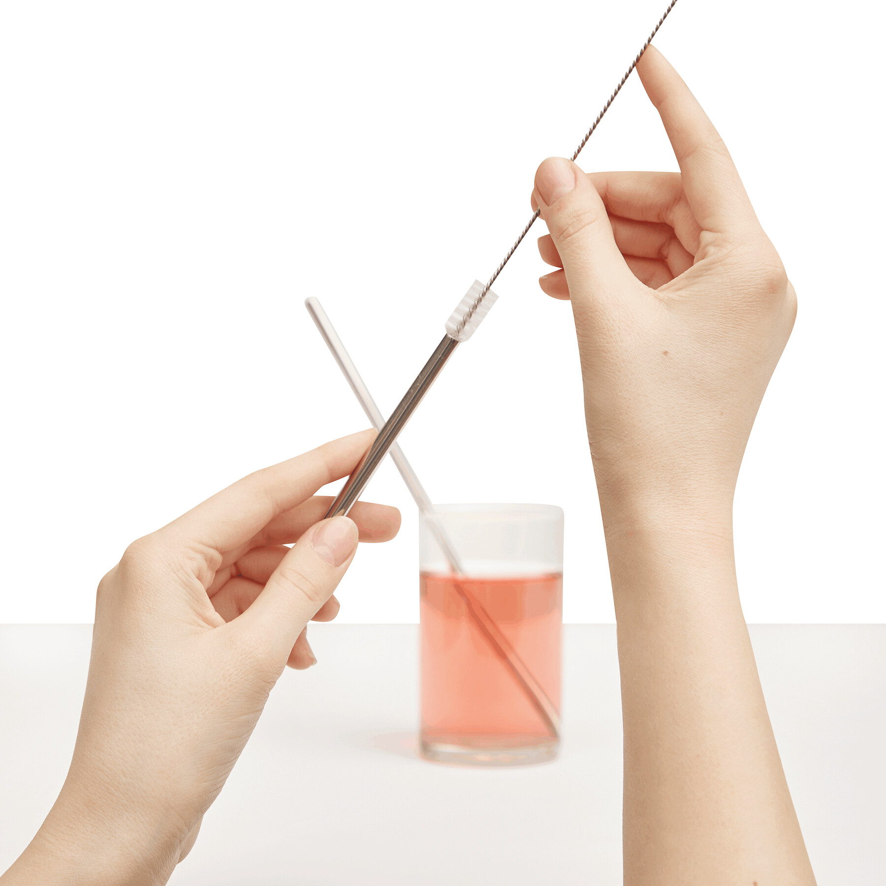 Zestaw słomek ze stali nierdzewnej DRINK FRIENDLY P005811I