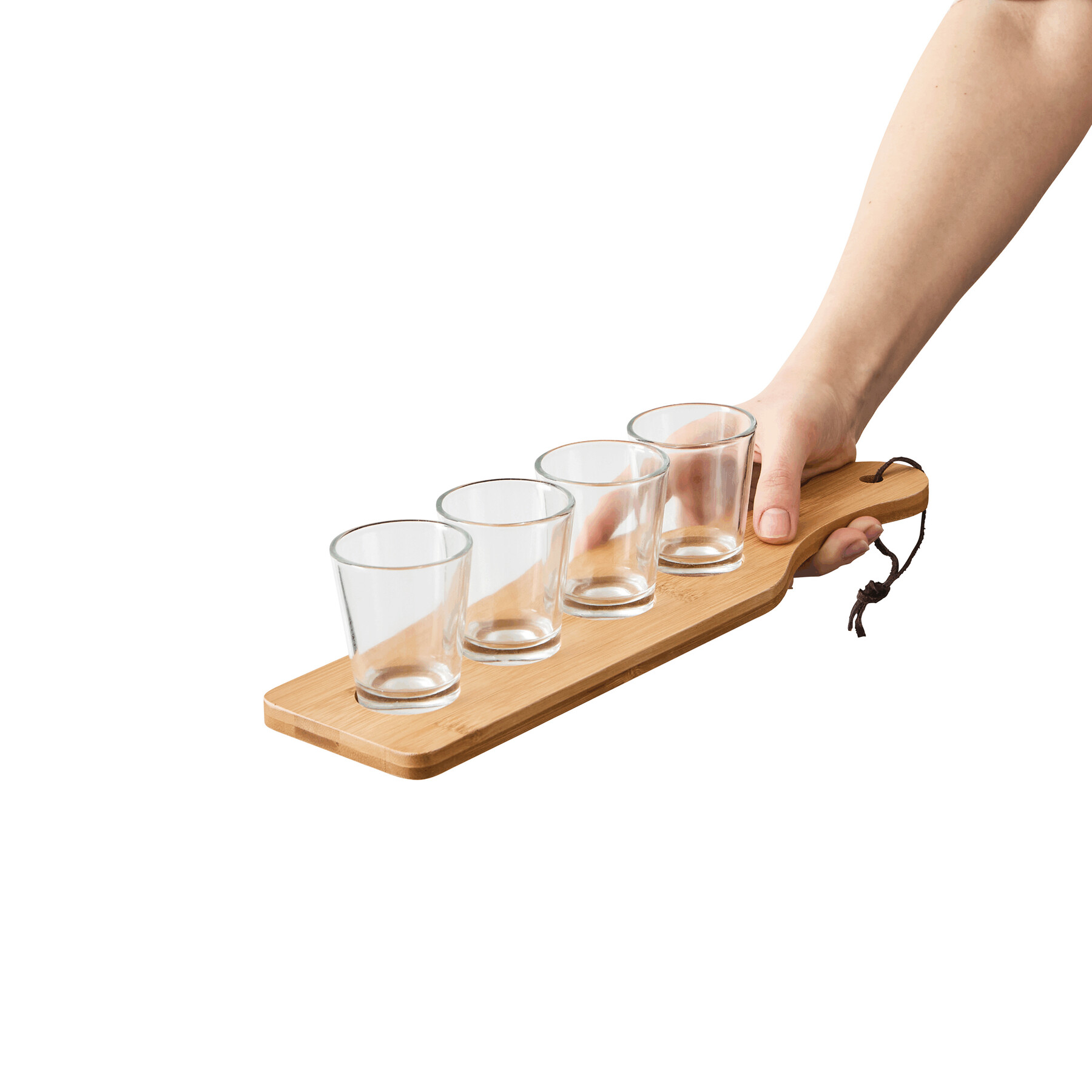 Taca z kieliszkami BAMBOO PARTY P046794I