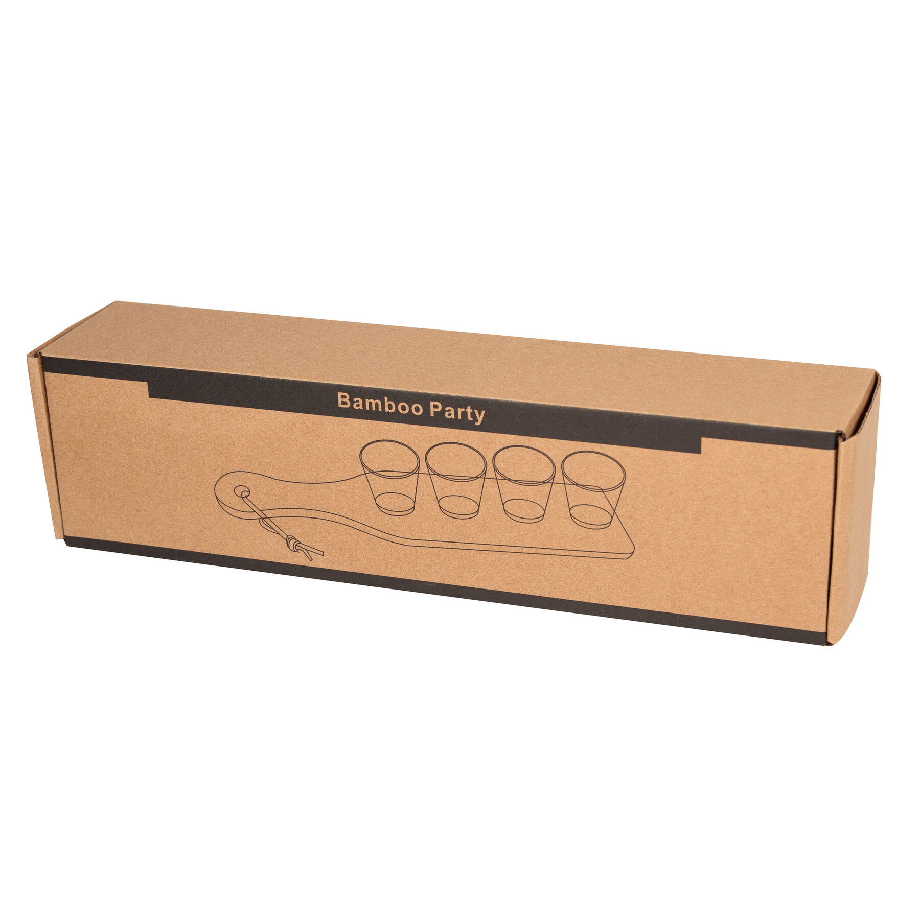 Taca z kieliszkami BAMBOO PARTY P046794I