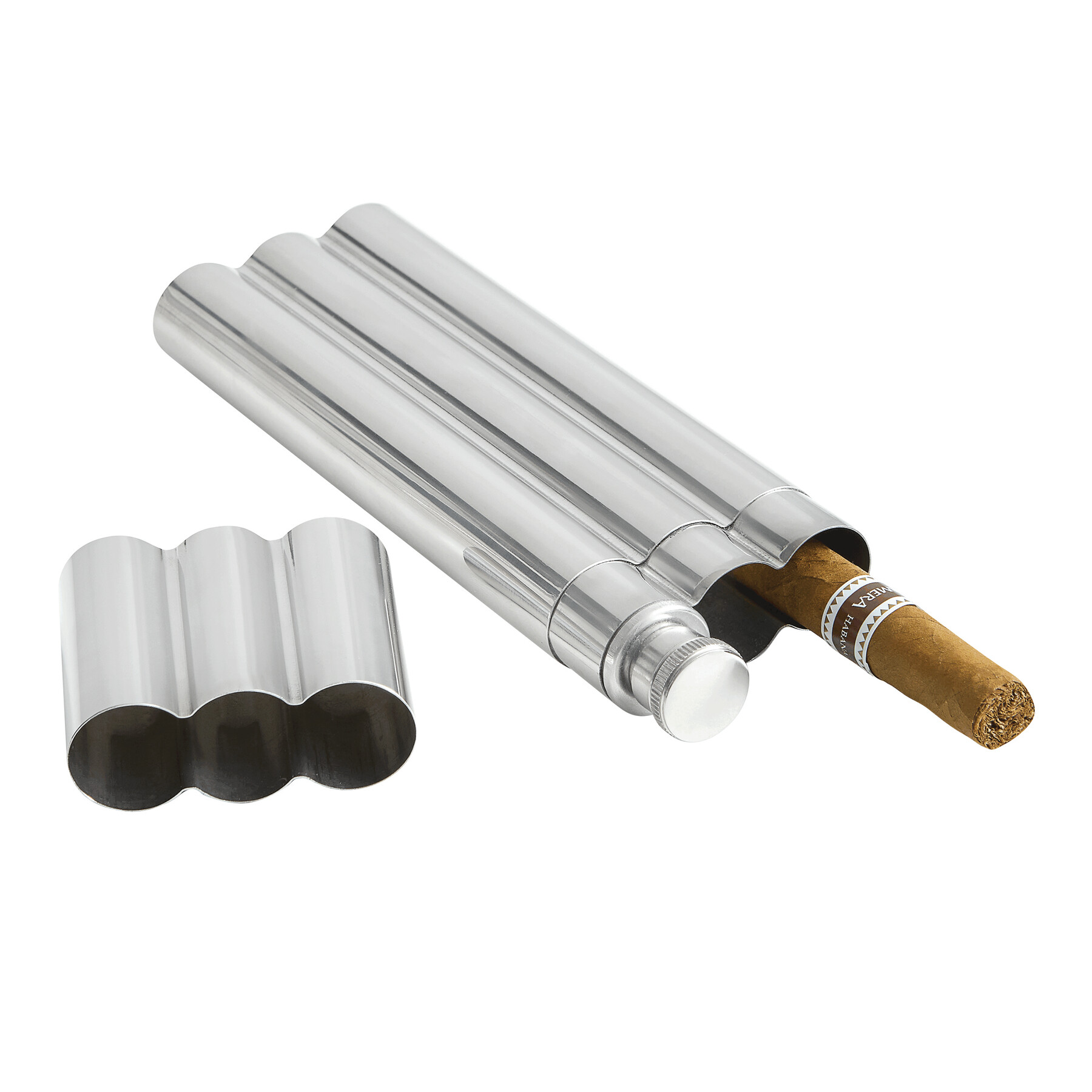 Piersiówka CIGAR STYLE z miejscem na cygara. P106572I 6 Piersiówka CIGAR STYLE z miejscem na cygara. P106572I